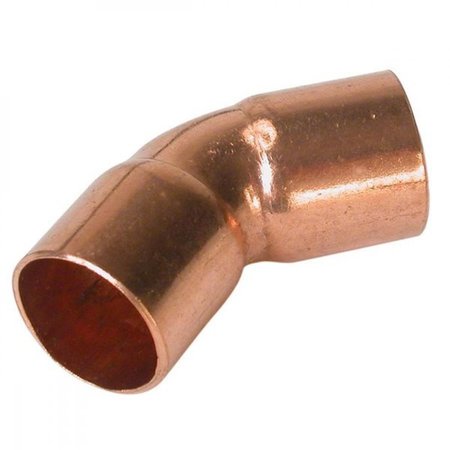 AMERICAN IMAGINATIONS 1.25 in. x 1.25 in. Copper 45 Elbow - Wrot AI-35347
